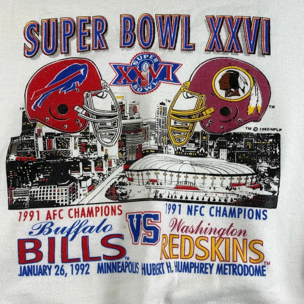 Tultex White Super Bowl XXVI Sweatshirt - Picture 4 of 7